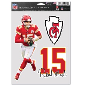 Samolepka Kansas City Chiefs NFL Patrick Mahomes #15 Player Set (3 ks)% 1 ks