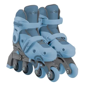LEARNING SKATES Inline brusle 2v1 modré, vel. 30-33 / 4 kolečka / TPR brzda / Od 5 let