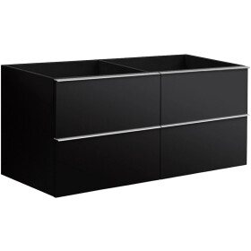 CERANO - Koupelnová skříňka pod umyvadlo s úchytkou Velora - černá matná, úchytka chrom - 119x53x46,5 CER-665044