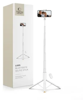 Tech-Protect L09S bílá / Selfie tyč / stativ (5906302330881)