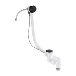 OMNIRES - CGS Sifon vanový automat komplet s napouštěním černá mat /BLM/ TK132-PLUS-3.43+64-SBL