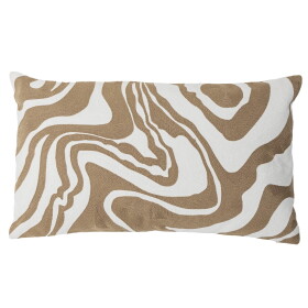 Bloomingville Bavlněný polštář Aba 60 × 35 cm, hnědá barva, textil