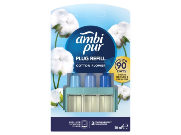 Ambi Pur Elektrický osvěžovač vzduchu s náhradní náplní Ambi Pur Cotton 20 ml