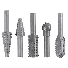 STREND PRO 223687 Frézy na dřevo - rotační rašple, do vrtačky, sada 5ks
