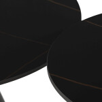 Konferenční stolek 70x70x41cm, keramika, mramor, CT-F4118 BK