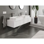 MEXEN/S - Orio koupelnová skříňka pod umyvadlo 140 cm s deskou, 1 šuplík, bílá mat 91A10-14023-1-BFC01