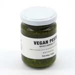 Nicolas Vahé Veganské bazalkové pesto s rýžovou mozzarisellou 135 g, zelená barva, sklo