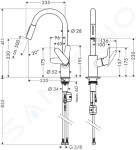 HANSGROHE - Focus M41 Dřezová baterie s výsuvnou sprškou, matná černá 31815670