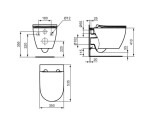 IDEAL STANDARD - i.Life O Závěsné WC se sedátkem SoftClose, HydroTwist, bílá T572601