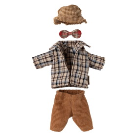 Maileg Obleček pro dědu myšáka Maileg, hnědá barva, textil