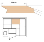 Rohový sedák Cariitti Taive Koivu, levý modul 107cm C1603134L