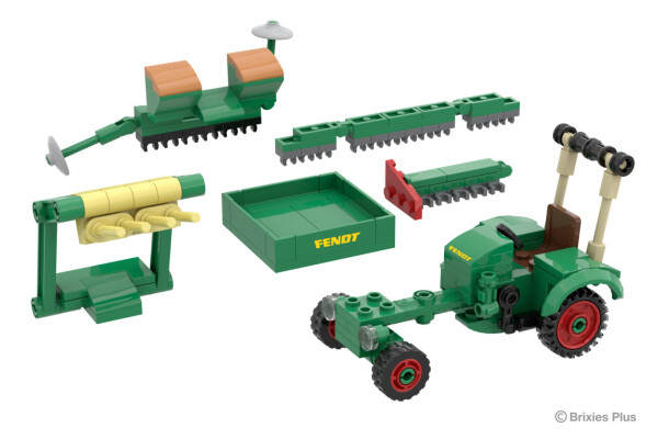 BRIXIES Plus 222.705 Fendt GT Classic Club Collection - historický traktor s příslušenstvím, 1:32, 169 k