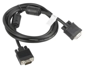 Lanberg VGA kabel propojovací 1,8 m černá / Kabel VGA / Feritové jádro (CA-VGAC-10CC-0018-B)