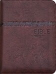 Bible (imitace kůže hnědá, zip)