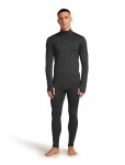 ICEBREAKER Mens 200 MFine Ace LS Half Zip Mock Neck, Jet Hthr-011 (vzorek) velikost: M