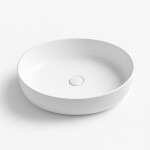 Erga Oval, umyvadlo na desku 550x400x140 mm, bílá lesklá, ERG-V03-OVAL55-WH