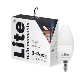 Lite bulb Moments White and Color Ambience E14 Google Home, Amazon Alexa , 3 ks