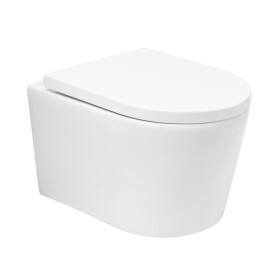 Wc s prkénkem softclose závěsné SAT Brevis bílé vírové SATBRE010RTORP SATBRE010RTORP
