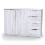 Nábytek Mikulík Komoda VARIO 5 - černé úchytky ROZMĚR: (š/v/hl.) 100 x 86,5 x 40,5 cm