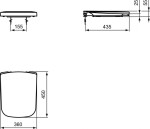 IDEAL STANDARD WC sedátko softclose, bílá J469701