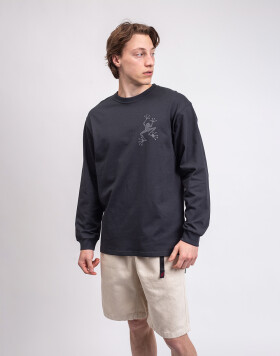Tričko Gramicci Sticky Hands L/S Tee VINTAGE BLACK