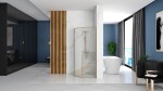 REA/S - Sprchový kout DIAMOND 90x90 BRUSH GOLD Se sprchovou vaničkou Diamond KPL-K6506