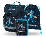 BAAGL SET Ergo Minecraft Blue Axe: aktovka, penál, sáček