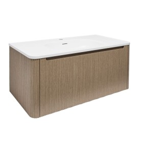Koupelnová skříňka s umyvadlem Naturel Austen 99x47,5x45 cm light pine mat AUSTEN100LP AUSTEN100LP