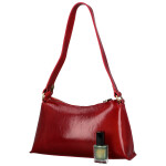 Módní dámská kožená kabelka na rameno Delami Vera Pelle Nemia, červená