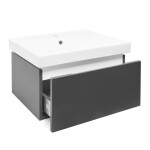 Koupelnová skříňka s umyvadlem SAT Feel 60x30x46 cm antracit mat SATFEEL60ANTU1 SATFEEL60ANTU1