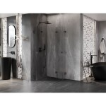 MEXEN/S - Lunar-F Duo sprchový kout skládací dveře 85 x 85, transparent, grafit metal 836-085L-085P-95-00