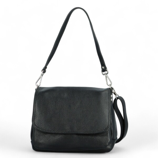 Stylová dámská kožená crossbody kabelka Keolla, černá