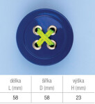 Tulip Nábytková knopka Bottone modrá (351884)