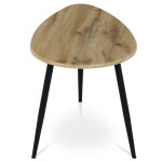 Konferenční stůl, MDF deska, dekor divoký dub, černý kov