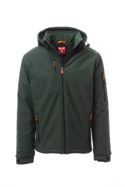 Zateplená softshell bunda Payper CREEK PAD Barva: Zelená/ Černá, Velikost: XL (S00330048907018XL)