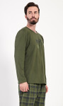 Pánské pyžamo dlouhé Sunshine paradise khaki XXL