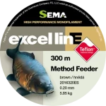 SEMA Vlasec Method Feeder Teflon hnědá / 300 m / 0,22 mm / 6,1 kg
