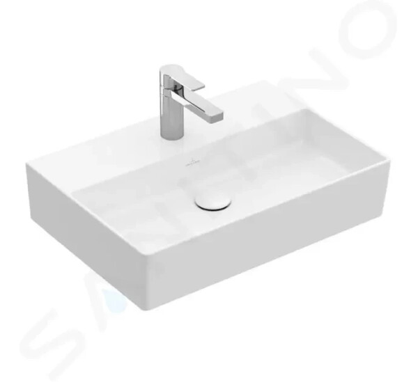 VILLEROY & BOCH - Memento 2.0 Umyvadlo 600x420 mm, bez přepadu, otvor pro baterii, CeramicPlus, alpská bílá 4A226LR1