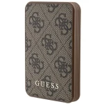 Guess PU 4G Leather 5000mAh hnědá / Powerbanka / 15W (GUPB5LP4GEGW)