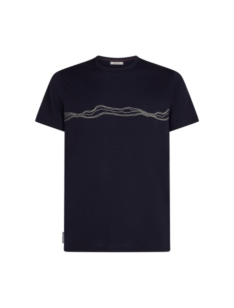 Pánské merino tričko s krátkým rukávem ICEBREAKER Mens 150 Tech Lite SS Tee Mounta Pulse, Midnight Navy velikost: S