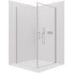 CERANO - Sprchový kout Porte L/P - 8 mm - chrom, transparentní sklo - 90x90x195 - otočný CER-413525