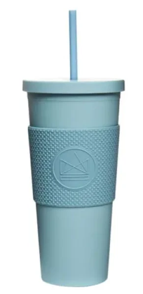 Neon Kactus Pohár na pití s brčkem 625 ml modrá / plast (DS2205)