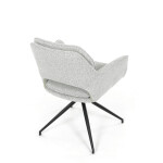 Židle jídelní, krémová látka, noha černý kov, otočný mechanismus 360°