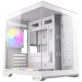 Antec CX60M ARGB bílá / mATX / 2x USB-A 3.0 / 1x USB-C 3.2 Gen2 / 3x 120mm ARGB / bez zdroje / průhledná bočnice (0-761345-10218-6)