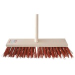 Koště silniční, 400 x 70 mm, s násadou 140 cm, vlas 9 cm, červené, ENPRO