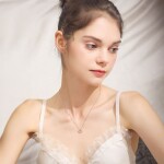 Stříbrný náhrdelník se zirkony ve tvaru čtyřlístku - stříbro 925/1000, Stříbrná 40 cm + 4 cm (prodloužení)