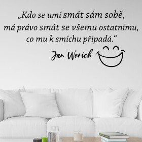 Samolepka Slogan Jana Wericha Barva: černá, Velikost: 100 x 42 cm