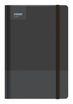 Blok A5, 100l, 80g, linkovaný - Casual Black s gumou