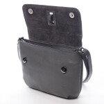 Módní malá dámská kožená crossbody Victorien šedá