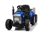 Mamido Elektrický traktor s vlečkou T2 modrý 12V7Ah EVA kola